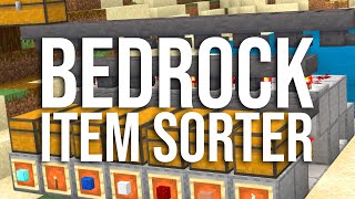 How to Build a Simple Tileable Item Sorter for Bedrock Minecraft MCPE Xbox PS4 Switch etc [upl. by Geanine]