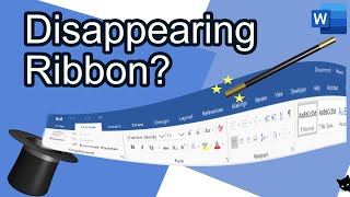 How to get the Ribbon toolbar back if it disappeared [upl. by Sitof]