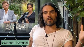 Russell Brand Reacts To Meghan amp Harry Interview [upl. by Cirdec]