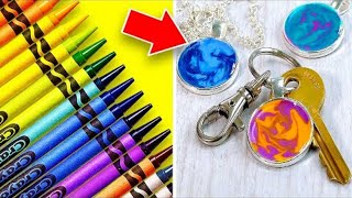 19 Colorful Crayon Crafts [upl. by Lecrad860]