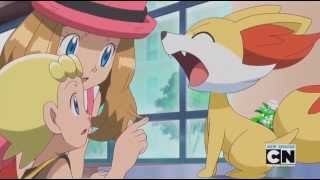 Pokemon XampY Episode 5  Sneezing Fennekin Clip English [upl. by Ailime]