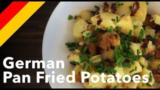 German Pan Fried potatoes  Traditional Bratkartoffel Recipe [upl. by Gibert]