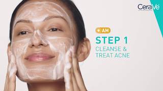 Simple Routine for Acne Prone Skin  Cerave [upl. by Martynne]