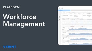 Verint Workforce Management WFM Made for the Way You Work [upl. by Nylehtak281]