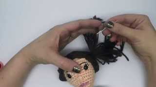 Crochet Amigurumi HAIR tutorial with CraftyisCool AmiguruME [upl. by Lama]