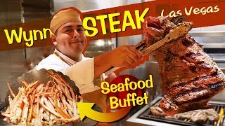 Wynn STEAK amp SEAFOOD BUFFET Review in Las Vegas [upl. by Lilas]