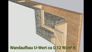 Wandaufbau Holzständerbau [upl. by Gersham]