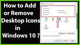 How to Add or Remove Desktop Icons in Windows 10 [upl. by Adnilrev319]