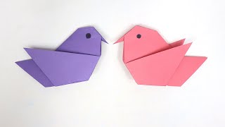 How to Make an Easy Origami Bird  DIY Paper Bird Tutorial [upl. by Engel]