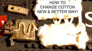 How To Change CottonWick In Zippo New amp Better Way [upl. by Ayad]