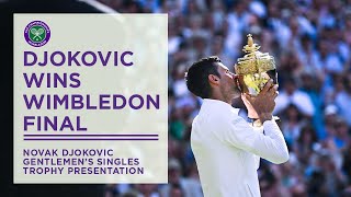 Gentlemens Singles Trophy Presentation  Wimbledon 2022 [upl. by Bedell718]