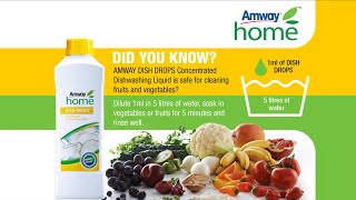 Cleaning Fruits and Vegetables Demo  Dish Drops  Amway Home  Amway [upl. by Ivel]