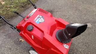 Troybilt squall 2100 snowblower [upl. by Idnahc]