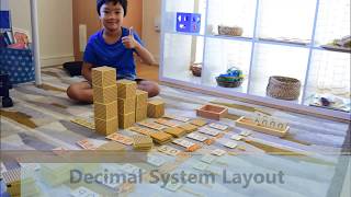 Introduction to Decimals Using Montessori Golden Beads Layout [upl. by Naras]