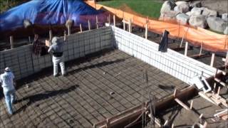 Construction of a Concrete Swimming Pool with Auto Cover [upl. by Proudman]