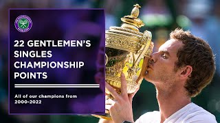 Every Gentlemens Singles Championship Point at Wimbledon 20002022 [upl. by Moseley788]