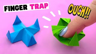 How to make DIY origami FINGER TRAP paper finger trap origami fidget toy [upl. by Ward695]