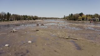 Lake vanishes after Michigan dam fails during record flooding [upl. by Targett]