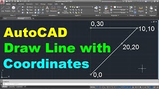 AutoCAD Draw Line with Coordinates [upl. by Takeo]