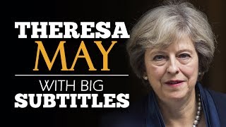 ENGLISH SPEECH  THERESA MAY Britain the Great Meritocracy English Subtitles [upl. by Eelyek]