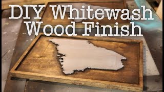 DIY Whitewash Wood Finish  How To Whitewash [upl. by Conlin428]