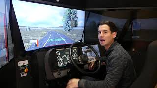 CDL Road Training in our Simulator  Winsor Driving School [upl. by Crudden115]