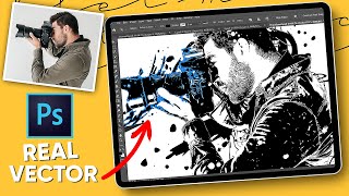 How to Vector an Image in Photoshop Raster to Vector  Photoshop Tutorial [upl. by Horne651]