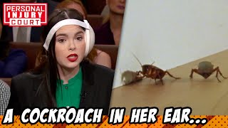 Teacher Sues After Finding A COCKROACH In Her Ear 🪳  Personal Injury Court [upl. by Arvell]