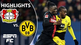 Bayer Leverkusen vs Borussia Dortmund  Bundesliga Highlights  ESPN FC [upl. by Lahsram446]