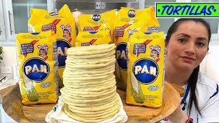 Tortillas de maiz con harina Pan 🤫👌 ATENCION PRINCIPIANTES [upl. by Kehr]