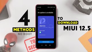 Top 4 Method to Download MIUI 125 Update Fast In Your Xiaomi Device  JUST 5 MINUTE 😉 ME INSTALL [upl. by Nauqit]