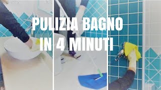 COME PULIRE IL BAGNO IN SOLI 4 MINUTI Pulizie di casa veloci [upl. by Glanville89]