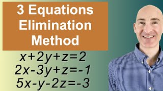 Solving Systems of 3 Equations Elimination [upl. by Wivinia]