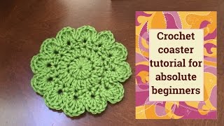 Coaster crochet tutorial for absolute beginners [upl. by Ris]