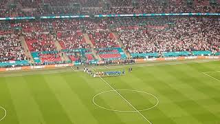 Euro 2020 Final  England vs Italy  Teams Emerge amp National Anthems [upl. by Daffie]