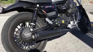 Moto Guzzi V9  Mistral Exhausts [upl. by Acinomed730]