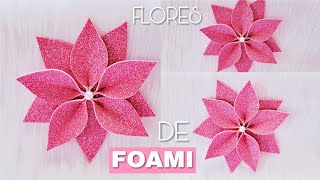 Aprende Cómo hacer una linda FLOR DE FOAMI🌺🌺How to make a flowers😊 [upl. by Moitoso]