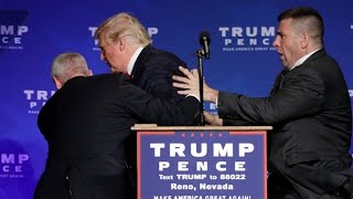 Donald Trump rushed off stage during rally in Nevada [upl. by Eelessej]