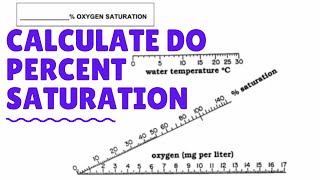 Calculate Dissolved Oxygen DO Percent Saturation [upl. by Anohsal8]