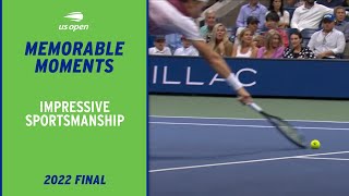 Casper Ruuds Impressive Sportsmanship  2022 US Open [upl. by Signe427]