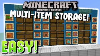 Minecraft Bedrock The BEST SIMPLEST Multi Item Sorter TUTORIAL [upl. by Atinomar]