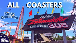 All Coasters at Kings Dominion  OnRide POVs  Front Seat Media [upl. by Aztiray]