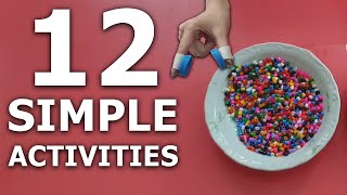 12 Simple Activities to do at Home for 45 Year Olds  Easy Craft For Kids [upl. by Anerehs]