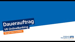 VR OnlineBanking Dauerauftrag [upl. by Aihsined]