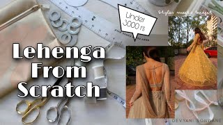 Lehenga from scratch  DIY Lehenga  XOXO ❤️ [upl. by Eirek]