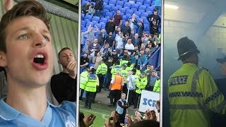 FANS vs POLICE Pitch INVASION  TRANMERE vs BOLTON VLOG [upl. by Ulphi]