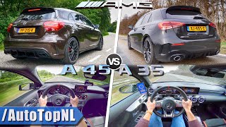 Mercedes AMG A35 vs A45  0250kmh Exhaust SOUND amp AUTOBAHN POV by AutoTopNL [upl. by Martella]