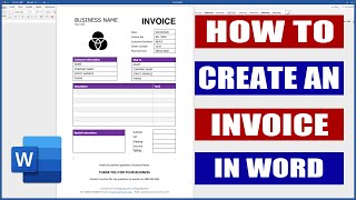 How to Create an Invoice in Word  Microsoft Word Tutorials [upl. by Lehcim]