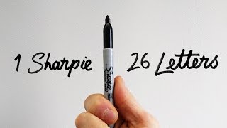 1 Sharpie  26 Letters  How to draw the SERIF Alphabet [upl. by Zarla]