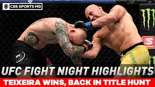 UFC Fight Night highlights Teixeira brutalizes Smith in dominant TKO victor  CBS Sports HQ [upl. by Ardnasxela]